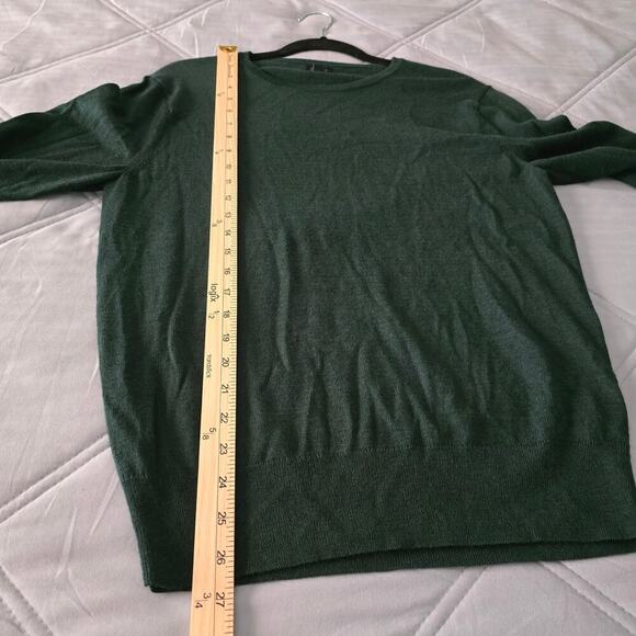 J.Crew Men’s Merino Wool Crewneck Sweater Green M Preppy Academia Office Casual - Picture 5 of 7